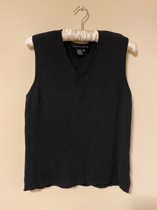 True Character Tops - True Character Black V-Neck Sleeveless Top
